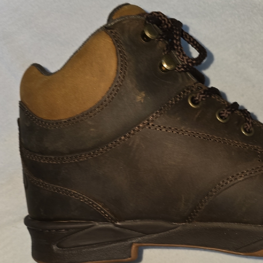 Roper Men's Dark Brown Horseshoe Leather Walking Boots Size 9 - Picture 11 of 16